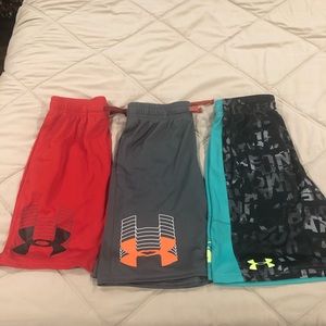 Under Armour boys shorts 3 pairs